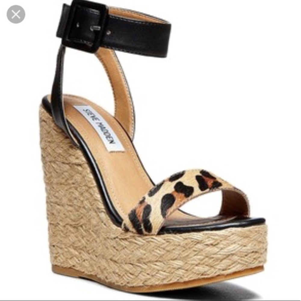Steve Madden Leopard Espadrille Wedge